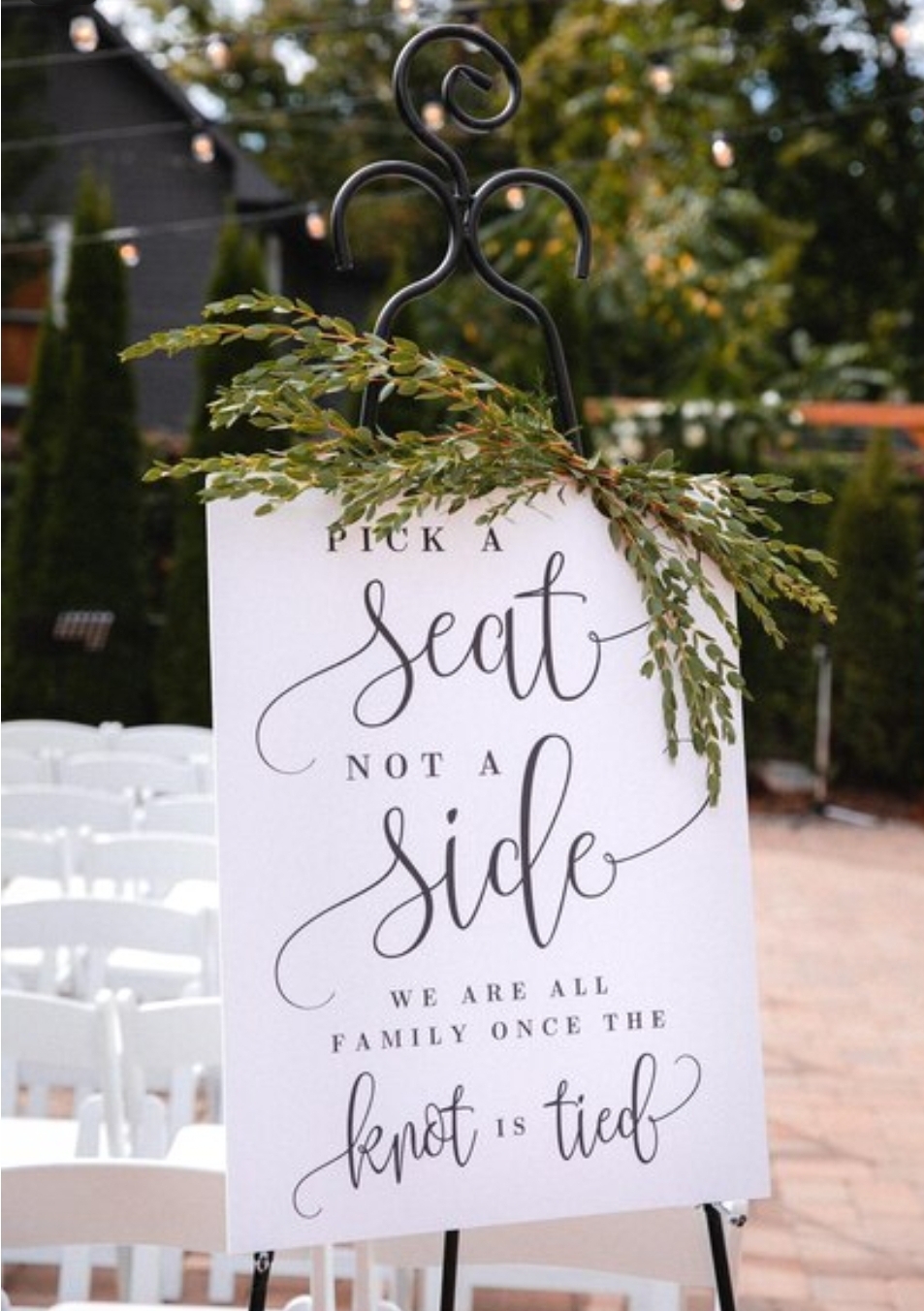 Find Your Seat wedding welcome sign