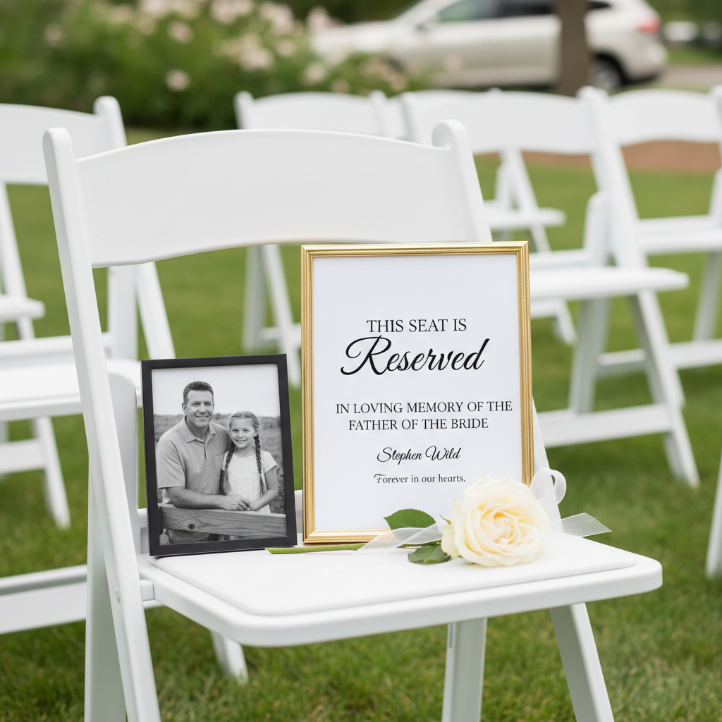 Reserved for a loved one wedding sign