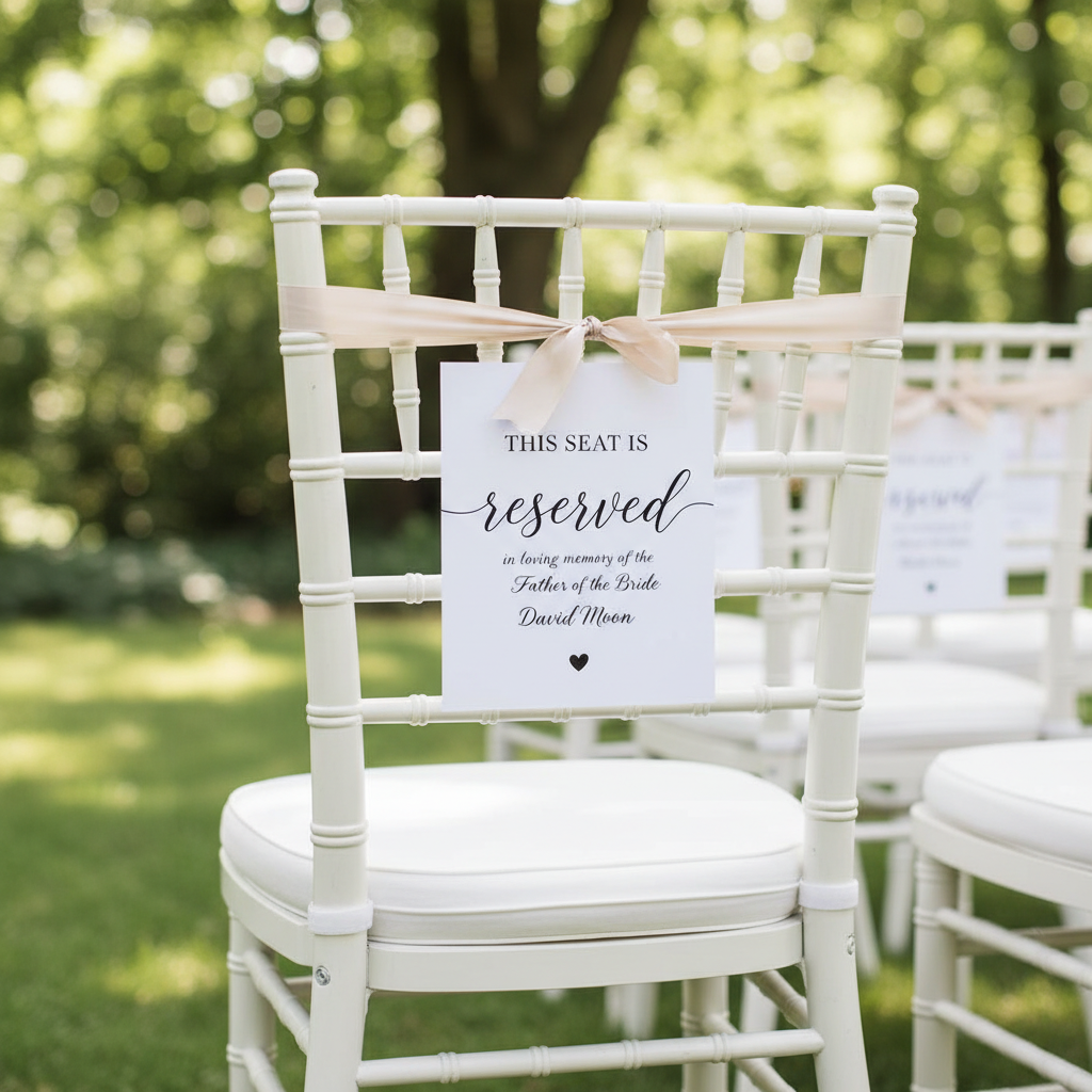 In loving memory wedding frame