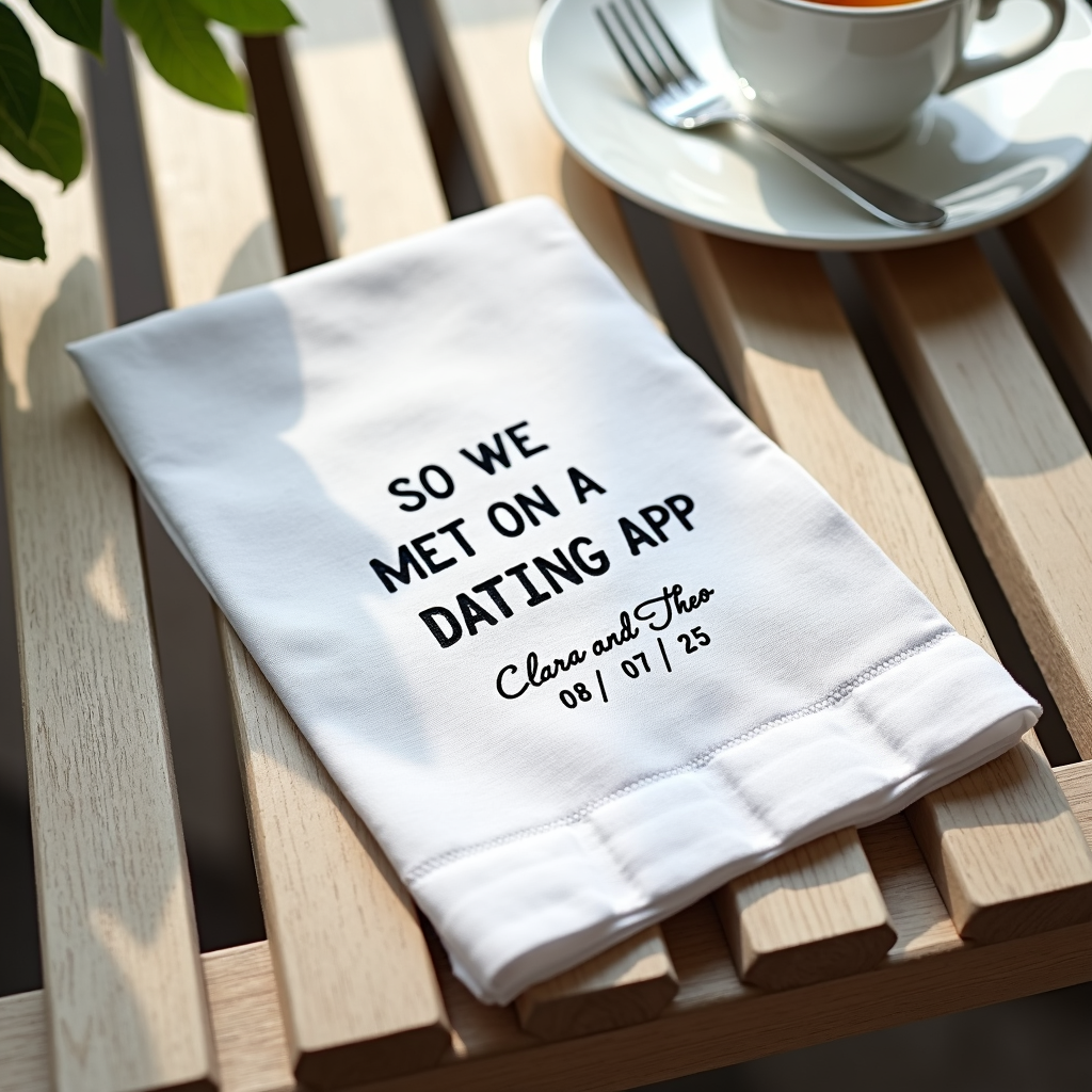 Fabric personalised napkins